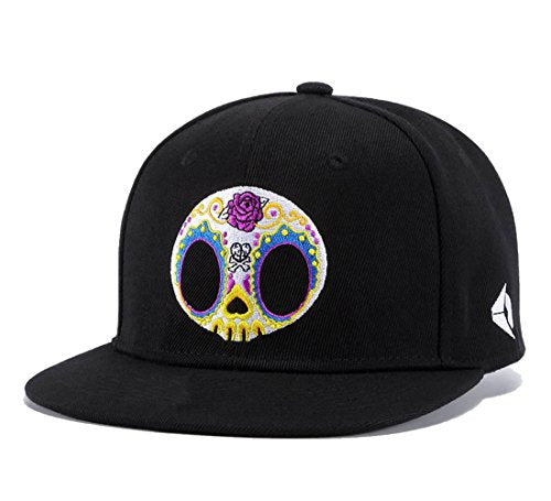 One Piece Character Cosplay Snapback Hat, Skull Skeleton Baseball Cap, One Piece Black, One Size