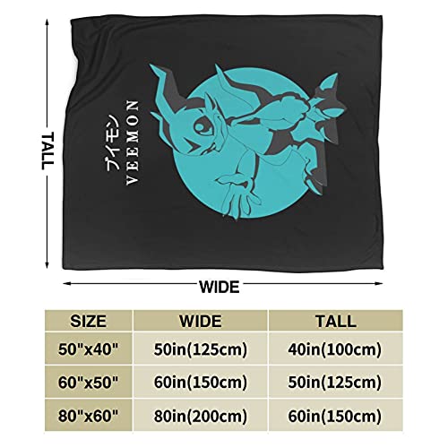 Di-Gimon Adventure-Veemon Super Soft Flannel Blanket Microfleece Blanket Bed Sofa Living Room