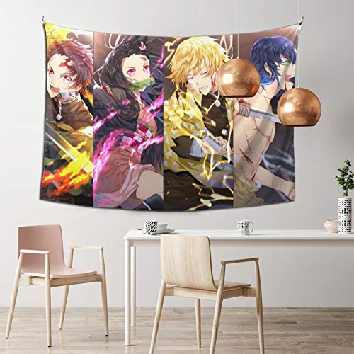 WPORF Demon Slayer Blade Tapestry Wall Hanging, Bedroom Living Room Dormitory Decoration Anime Decoration Boy Birthday Party Gift 2-One Size