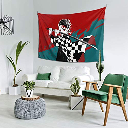 WPORF Demon Slayer Blade Tapestry Wall Hanging, Bedroom Living Room Dormitory Decoration Anime Decoration Boy Birthday Party Gift 2-One Size
