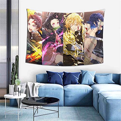 WPORF Demon Slayer Blade Tapestry Wall Hanging, Bedroom Living Room Dormitory Decoration Anime Decoration Boy Birthday Party Gift 2-One Size