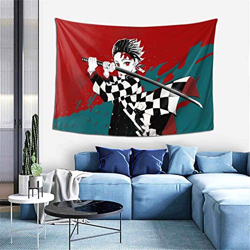 WPORF Demon Slayer Blade Tapestry Wall Hanging, Bedroom Living Room Dormitory Decoration Anime Decoration Boy Birthday Party Gift 2-One Size