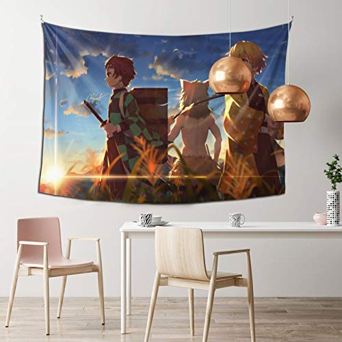 WPORF Demon Slayer Blade Tapestry Wall Hanging, Bedroom Living Room Dormitory Decoration Anime Decoration Boy Birthday Party Gift 2-One Size