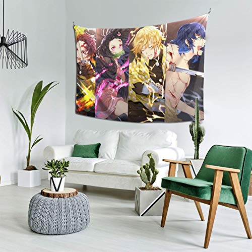 WPORF Demon Slayer Blade Tapestry Wall Hanging, Bedroom Living Room Dormitory Decoration Anime Decoration Boy Birthday Party Gift 2-One Size