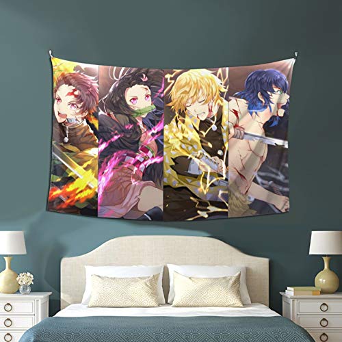 WPORF Demon Slayer Blade Tapestry Wall Hanging, Bedroom Living Room Dormitory Decoration Anime Decoration Boy Birthday Party Gift 2-One Size