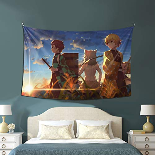 WPORF Demon Slayer Blade Tapestry Wall Hanging, Bedroom Living Room Dormitory Decoration Anime Decoration Boy Birthday Party Gift 2-One Size