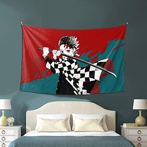 WPORF Demon Slayer Blade Tapestry Wall Hanging, Bedroom Living Room Dormitory Decoration Anime Decoration Boy Birthday Party Gift 2-One Size