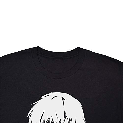 Faiwvhe Men's Tokyo Ghoul T-Shirt Kaneki Anime Graphic Unisex Tee Shirts,Black,L