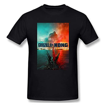 Godzilla Clound Men's Basic Short Sleeve T-Shirt Round-Neck Daily Life Comfortable Cotton Tee Shirts Medium
