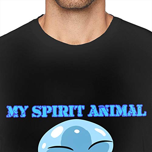 That Time I Got Reincarnated As A Slime Mens T-Shirt Trendy Short Sleeve for Boy Tee Funny Shirts Camiseta Xx-Large Black