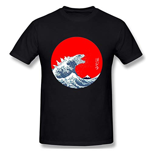 Godzilla Clound Men's Basic Short Sleeve T-Shirt Round-Neck Daily Life Comfortable Cotton Tee Shirts Medium