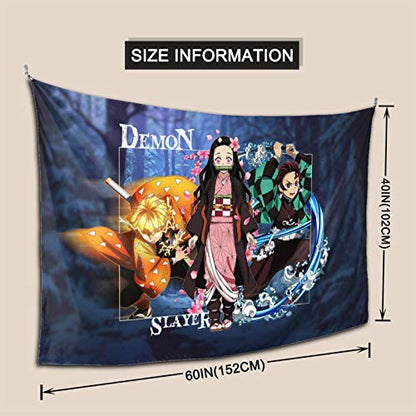 WPORF Demon Slayer Blade Tapestry Wall Hanging, Bedroom Living Room Dormitory Decoration Anime Decoration Boy Birthday Party Gift 2-One Size