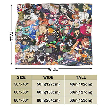 Anime Characters Super Soft Flannel Throw Blanket