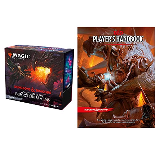 Magic: The Gathering Adventures in The Forgotten Realms Bundle | 10 Draft Boosters (150 Magic Cards) + Accessories