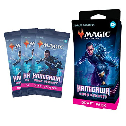 Magic The Gathering Kamigawa: Neon Dynasty 3-Booster Draft Pack | 45 Magic Cards