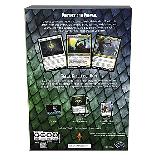 Magic: The Gathering Adventures in The Forgotten Realms Commander Deck – Aura of Courage (Green-White-Blue)