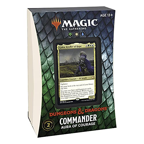 Magic: The Gathering Adventures in The Forgotten Realms Commander Deck – Aura of Courage (Green-White-Blue)