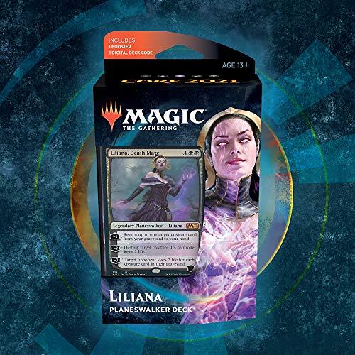 Magic: The Gathering Liliana Death Mage Planeswalker Deck | Core Set 2021 (M21) | 60 Card Starter Deck