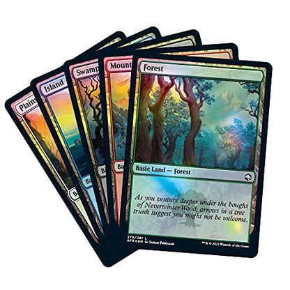 Magic: The Gathering Adventures in The Forgotten Realms Bundle | 10 Draft Boosters (150 Magic Cards) + Accessories