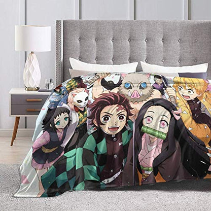 Demon Slayer Anime Blanket Super Soft Flannel Throw Blanket