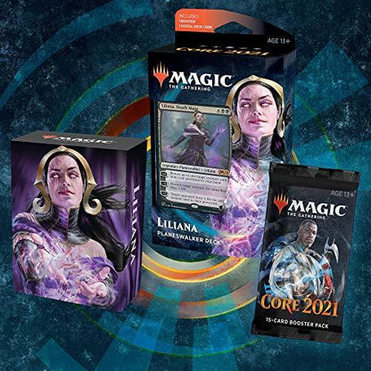 Magic: The Gathering Liliana Death Mage Planeswalker Deck | Core Set 2021 (M21) | 60 Card Starter Deck