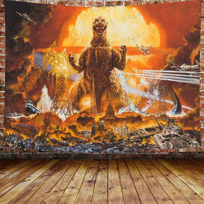 Godzilla Wall hanging Tapestry 80"x 60"