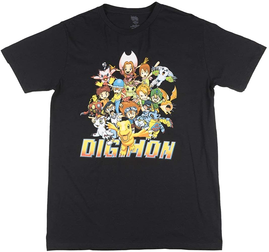 HUIPINGNI Men's Digimon Casual Creativity Tshirt