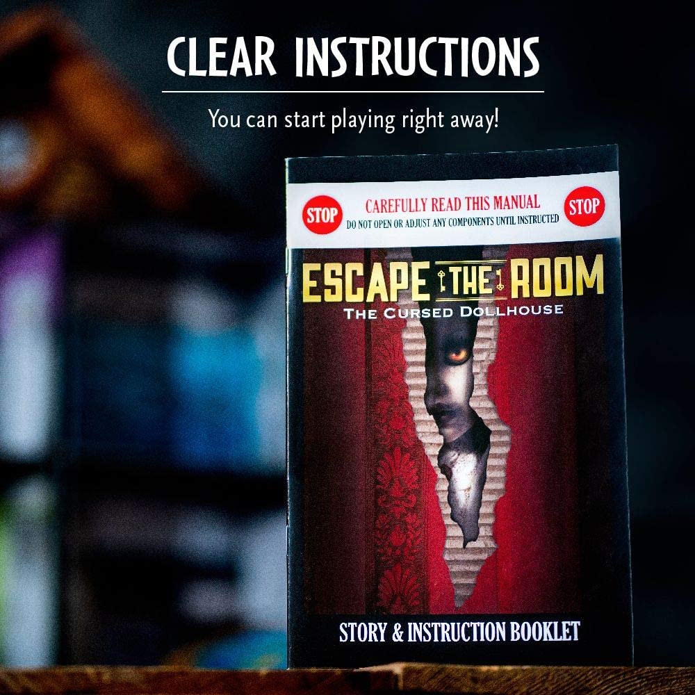 Think Fun Escape The Room The Cursed Dollhouse – an Escape Room Experience in a Box for Ages 13 and Up (7353)