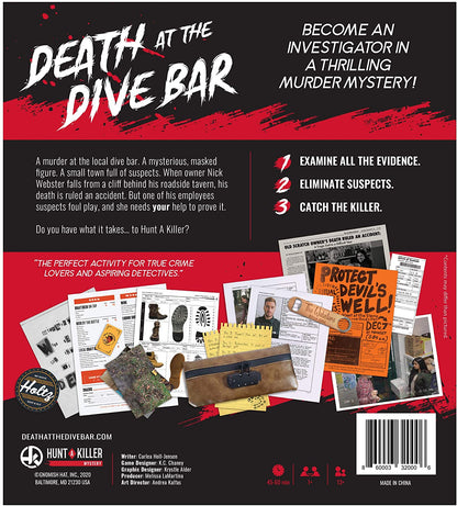 Hunt A Killer Death at The Dive Bar, Immersive Murder Mystery Game