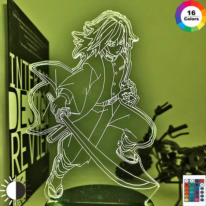 Anime 3d Lâmpada Demoníaca Caçadora De Demônios Luz Nocturna Manga Gadget  Acrílica kimetsu no yaiba Para Crianças Decoração De Quarto De Criança