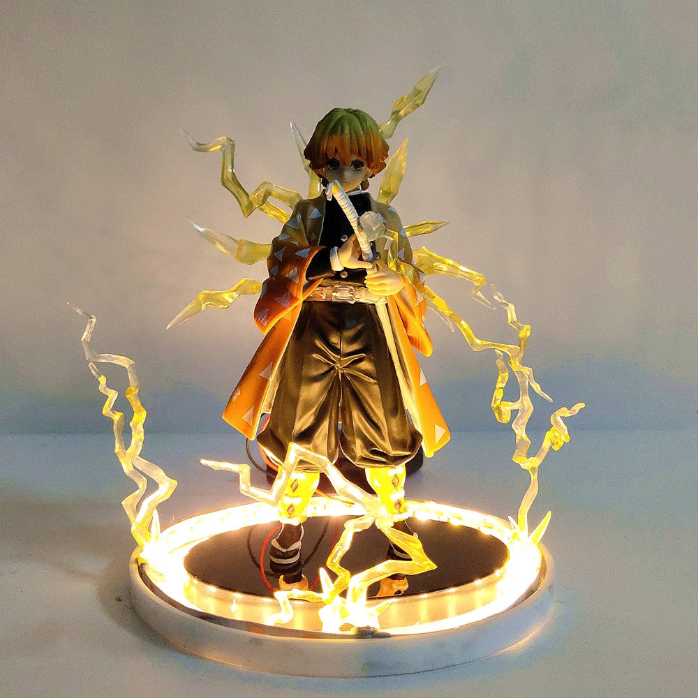 Demon Slayer Anime Figure DIY Set Tanjirou Zenitsu Rengoku Kyoujurou Toy Model Action Figural Kimetsu no Yaiba Rengoku Xmas Gift