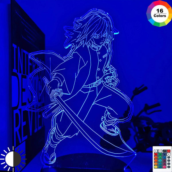 Anime Kimetsu No Yaiba Giyu Tomioka Light for Bedroom Decor Child Kids  Birthday Gift Manga Gadget Giyuu Lamp Demon Slayer