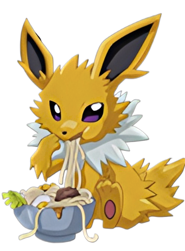 Jolteon Eating Ramen Pokemon T Shirt